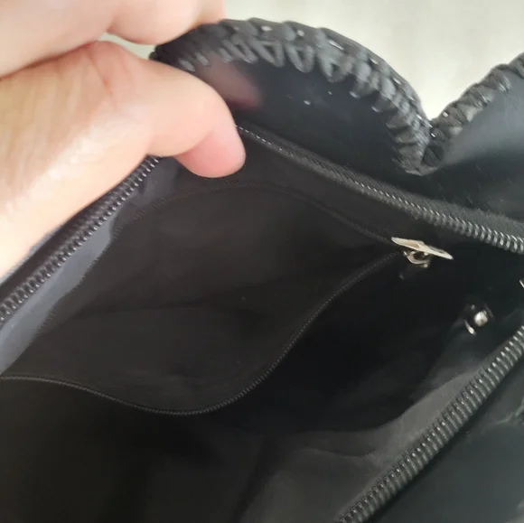 Vintage PU-leather look patchwork bag - Picture 6 of 9